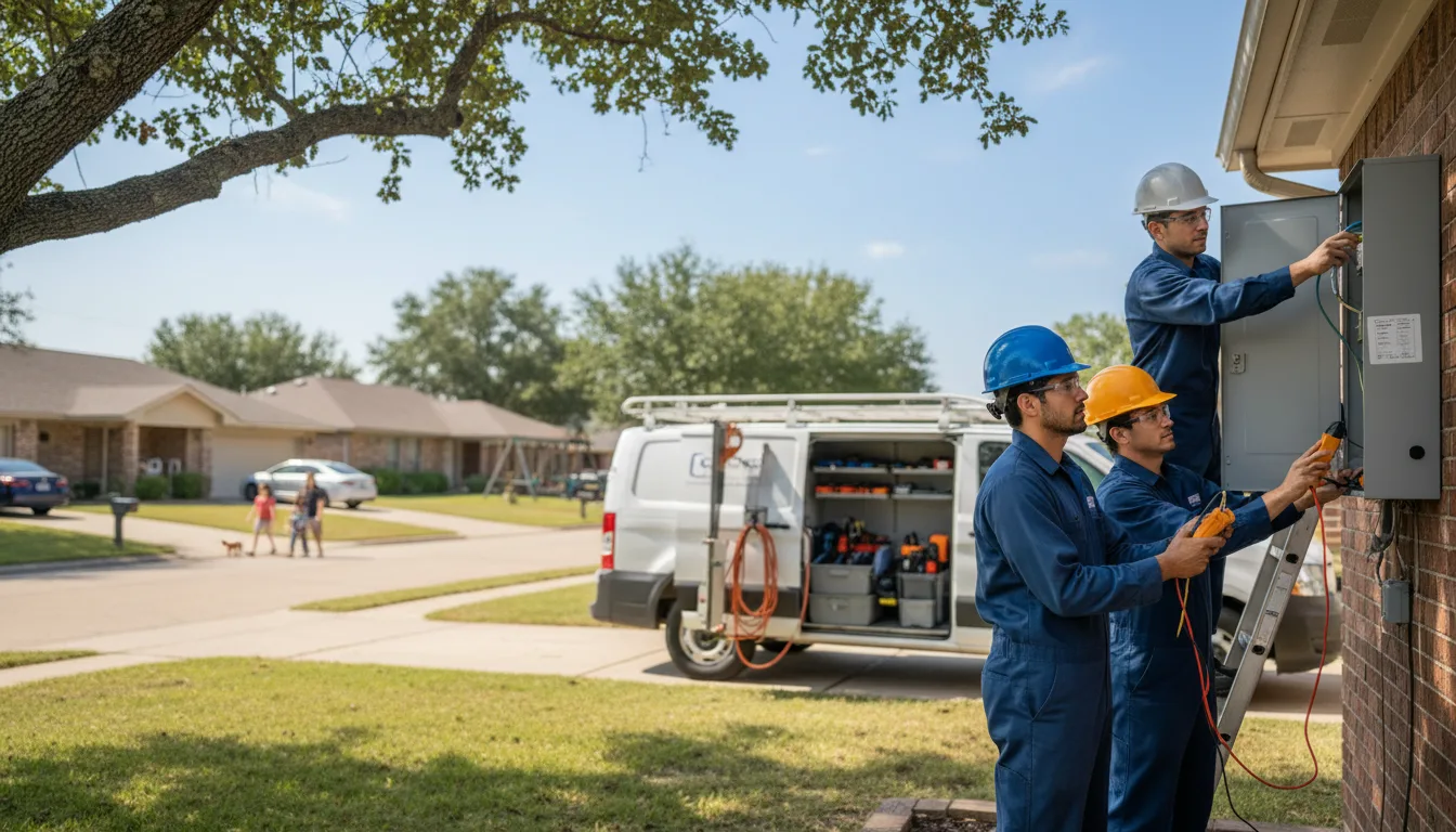 Certified electrician providing emergency electrical services in Saratoga, TX
